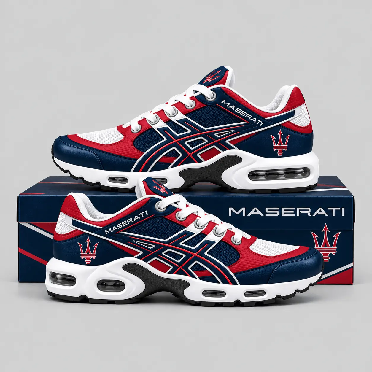 Maserati | Layered Racing Stripe Air Max Shoes