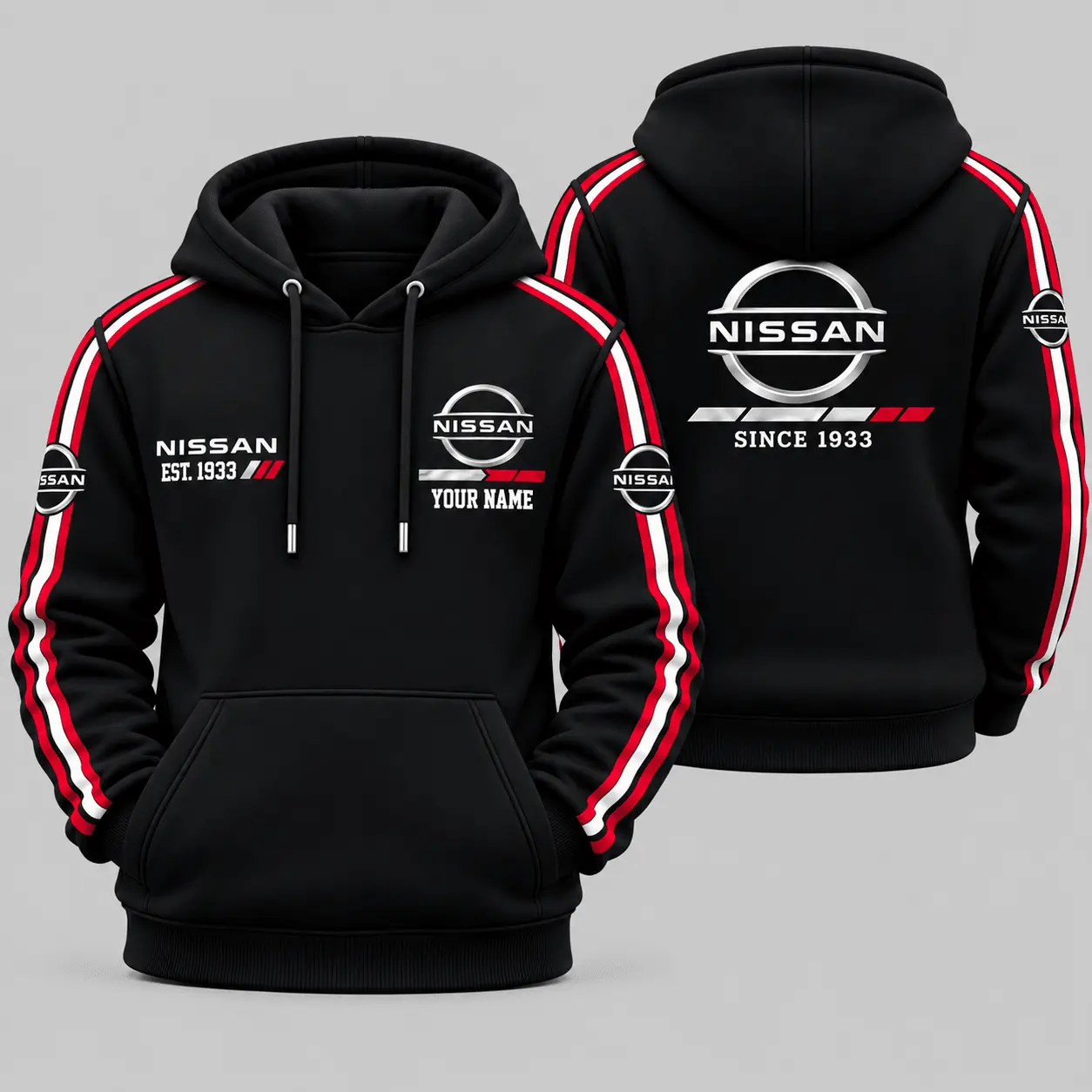 Nissan | Triple Racing Stripe Hoodie