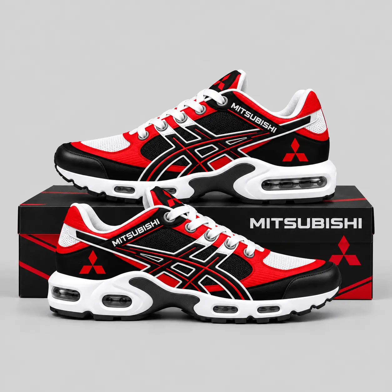 Mitsubishi | Layered Racing Stripe Air Max Shoes
