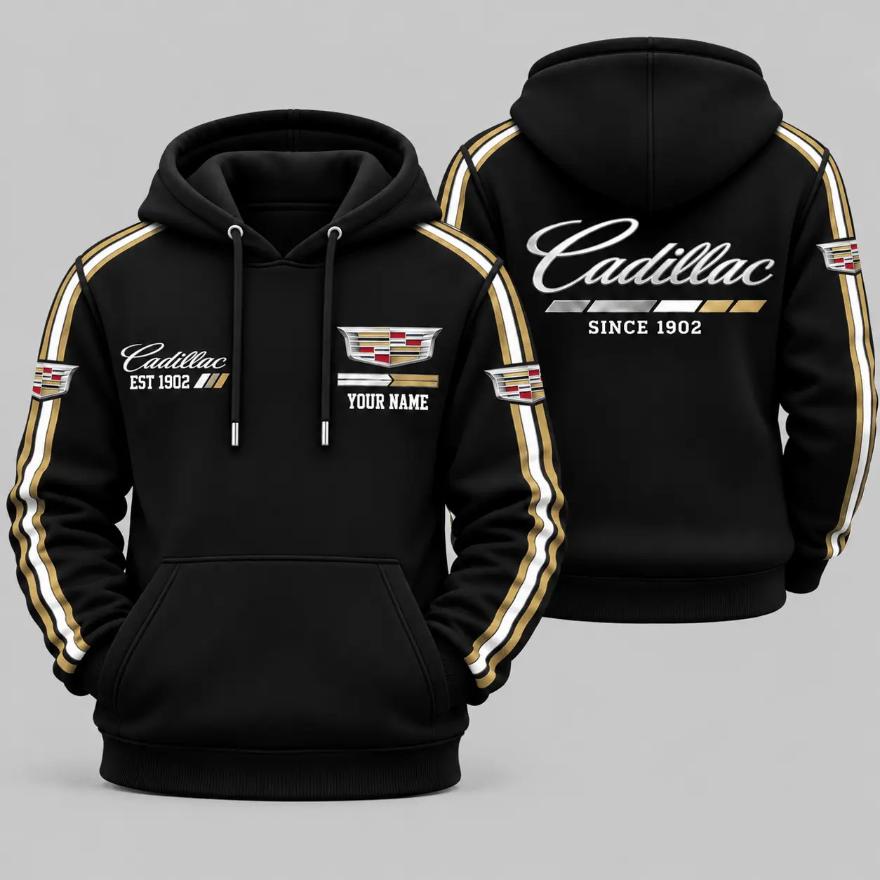 Cadillac | Triple Racing Stripe Hoodie