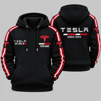 Tesla | Triple Racing Stripe Hoodie