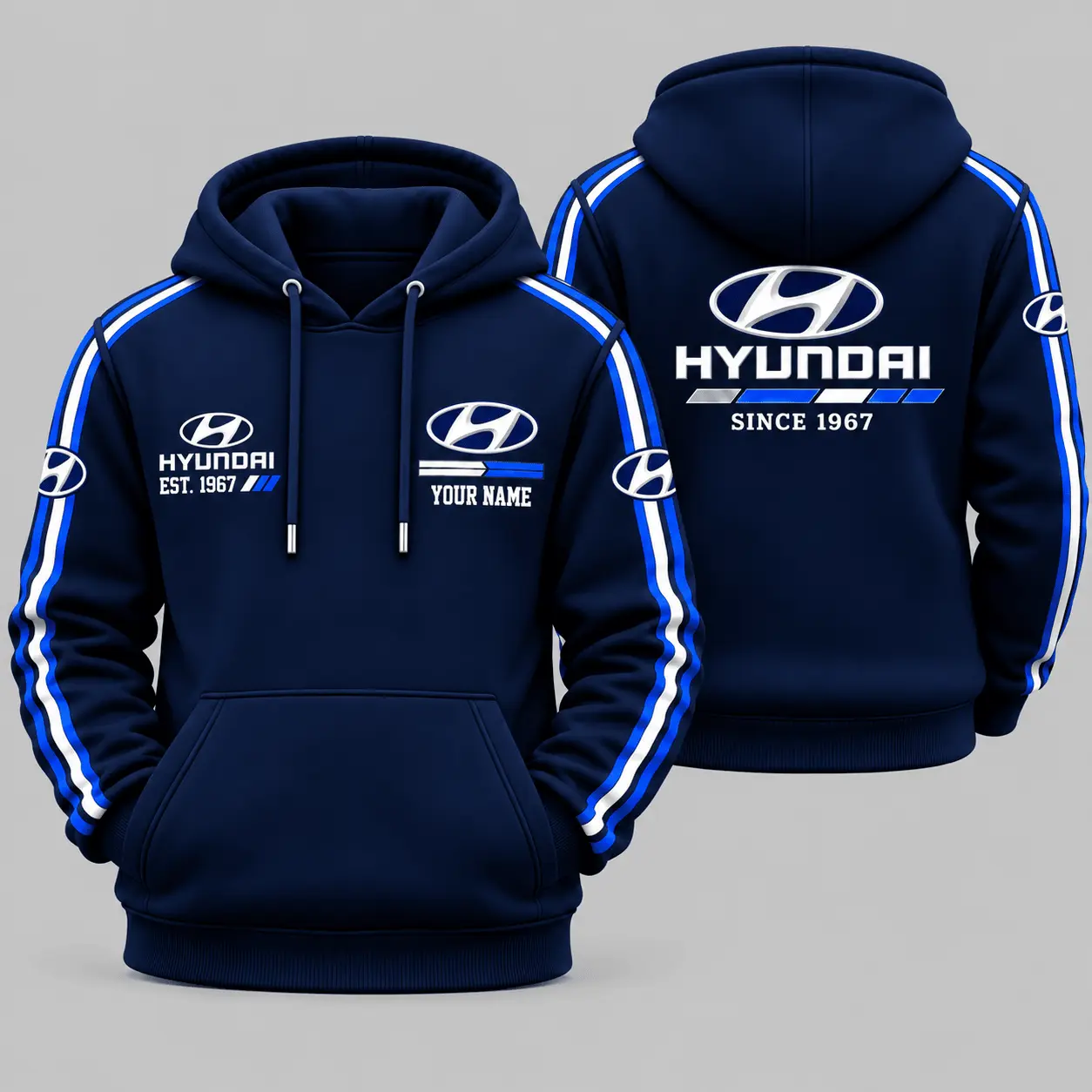 Hyundai | Triple Racing Stripe Hoodie