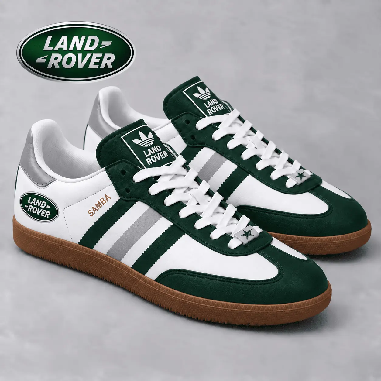 Land Rover | Samba-Inspired Retro Low-Top Sneakers