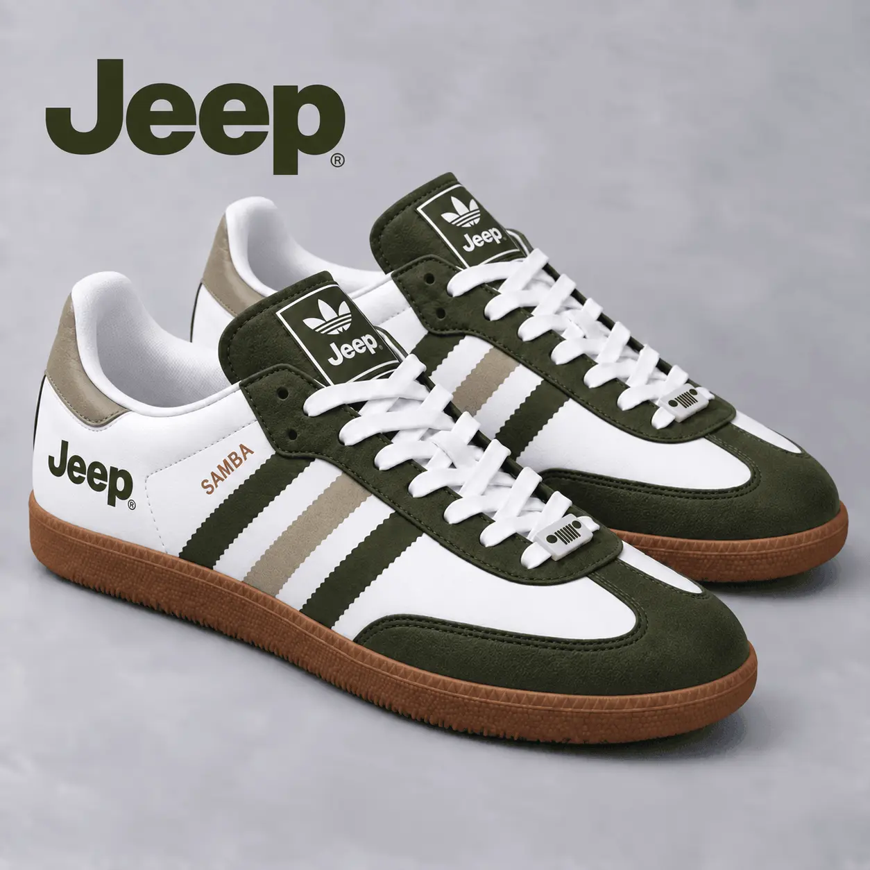 Jeep | Samba-Inspired Retro Low-Top Sneakers