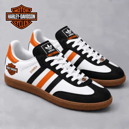 Harley-Davidson | Samba-Inspired Retro Low-Top Sneakers