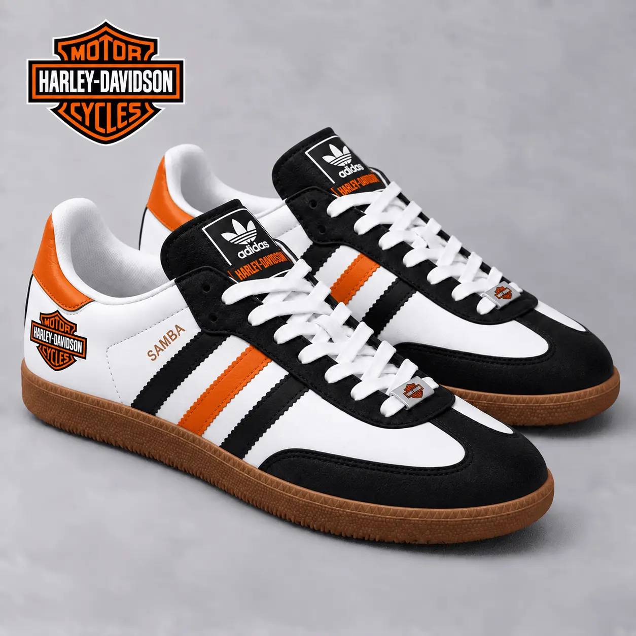 Harley-Davidson | Samba-Inspired Retro Low-Top Sneakers