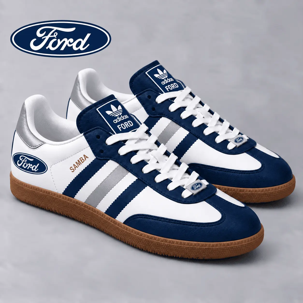Ford | Samba-Inspired Retro Low-Top Sneakers