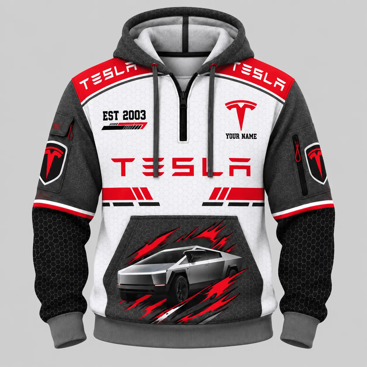 Tesla | Honeycomb Claw Graphic Tracksuit Set - Hoodie