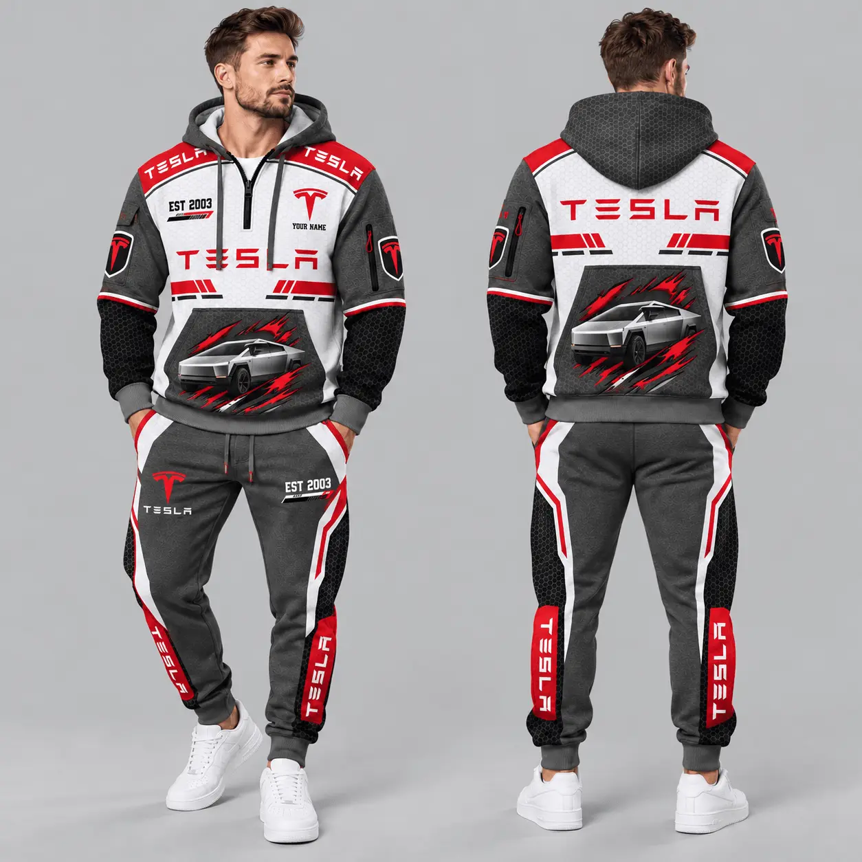 Tesla | Honeycomb Claw Graphic Tracksuit Set