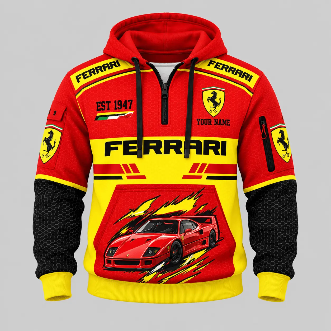 Ferrari | Honeycomb Claw Graphic Tracksuit Set - Hoodie