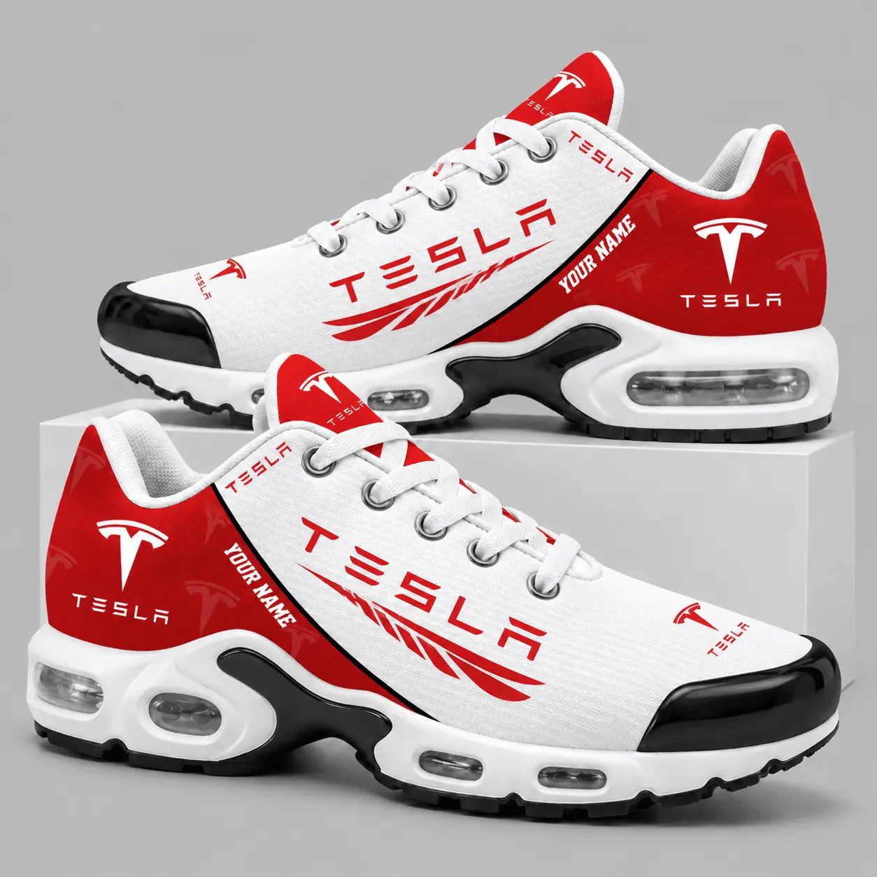 Tesla | Curved Racing Graphic Air Max Shoes