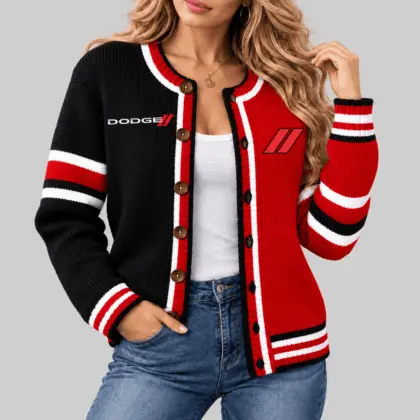 Dodge | Split Panel Racing Stripe Cardigan
