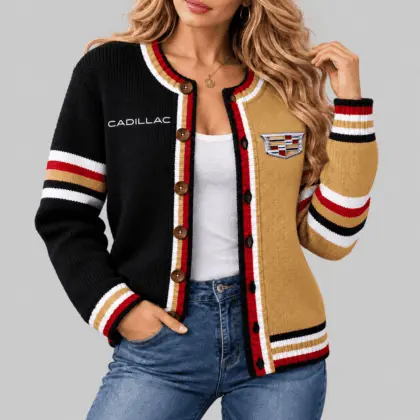 Cadillac | Split Panel Racing Stripe Cardigan