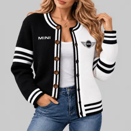 Mini | Split Panel Racing Stripe Cardigan