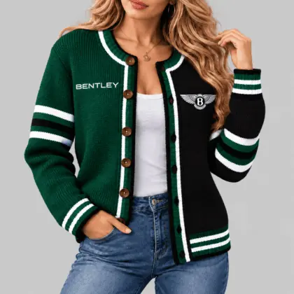 Bentley | Split Panel Racing Stripe Cardigan