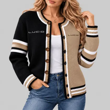 Lucid | Split Panel Racing Stripe Cardigan