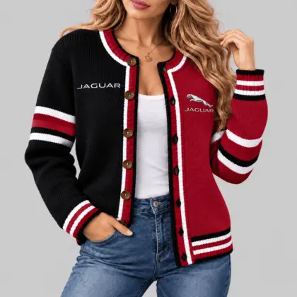 Jaguar | Split Panel Racing Stripe Cardigan