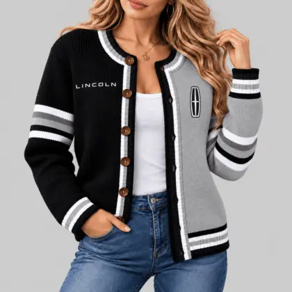 Lincoln | Split Panel Racing Stripe Cardigan