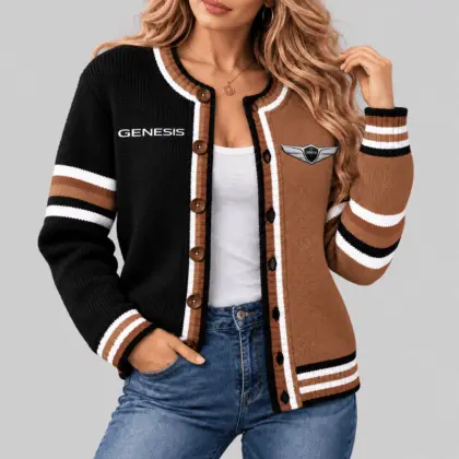 Genesis | Split Panel Racing Stripe Cardigan
