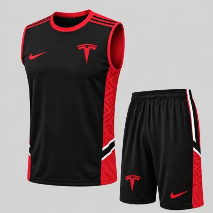 Tesla | Paneled Tank Top & Shorts Set