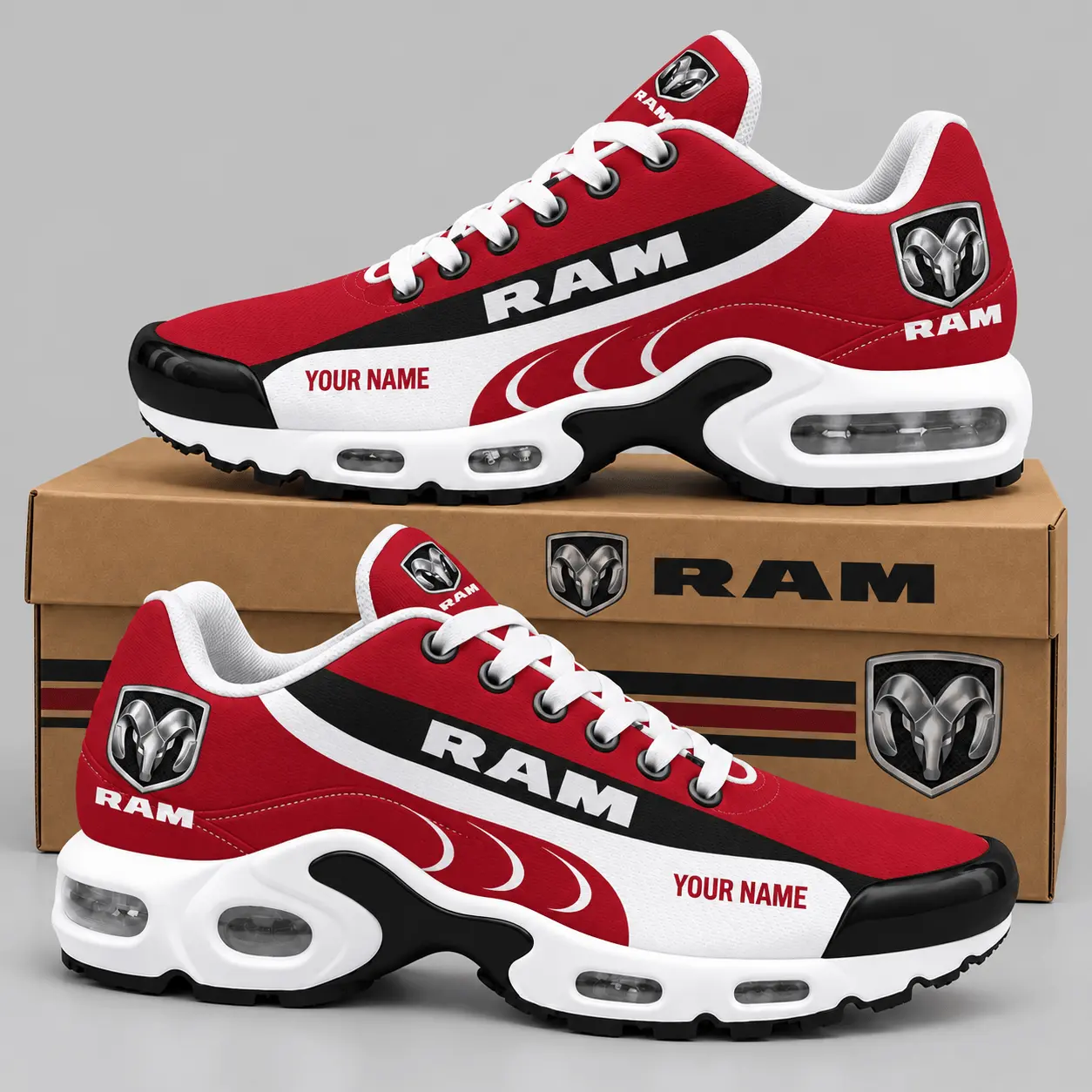 Ram | Sweeping Stripe Paneled Air Max Shoes