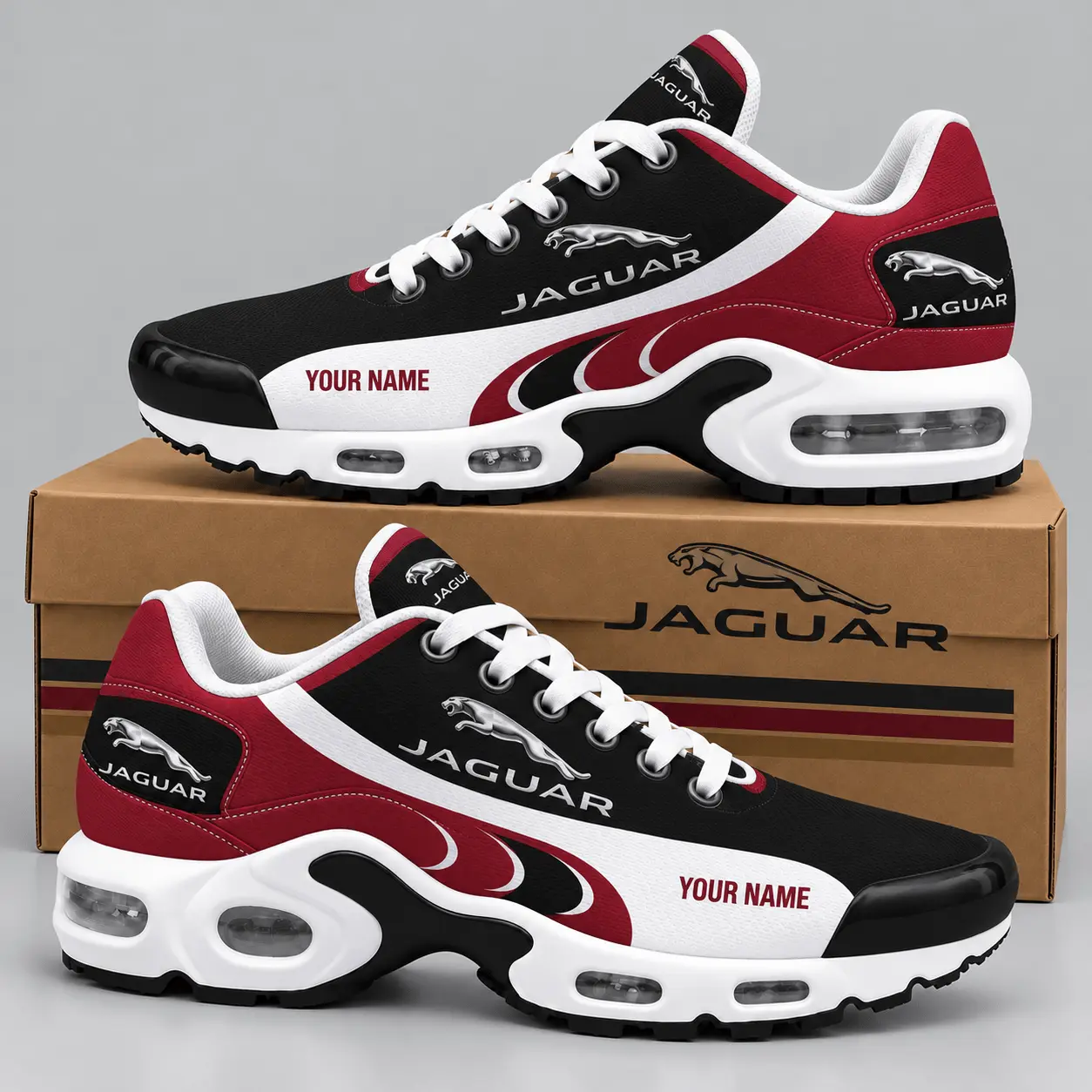 Jaguar | Sweeping Stripe Paneled Air Max Shoes