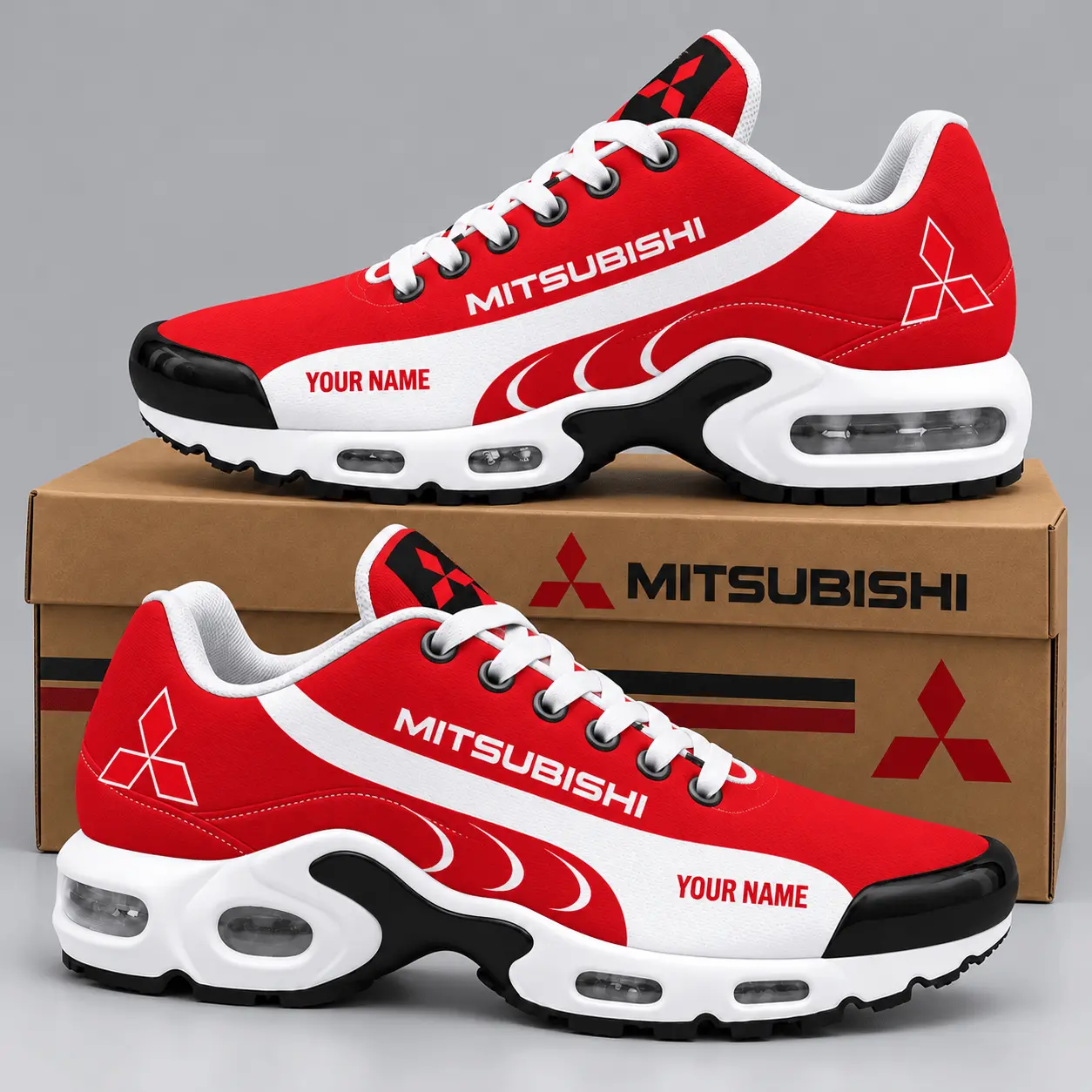 Mitsubishi | Sweeping Stripe Paneled Air Max Shoes
