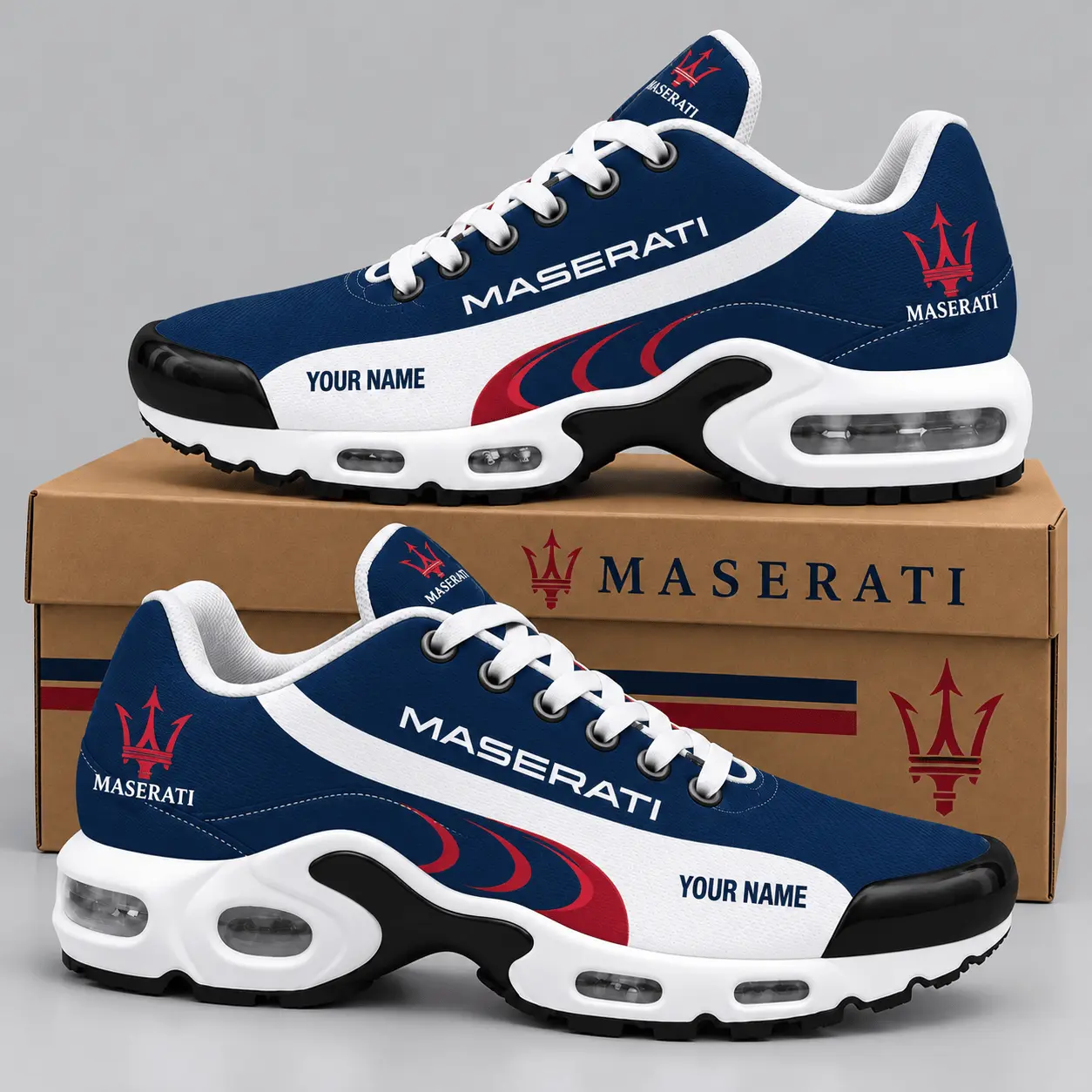 Maserati | Sweeping Stripe Paneled Air Max Shoes