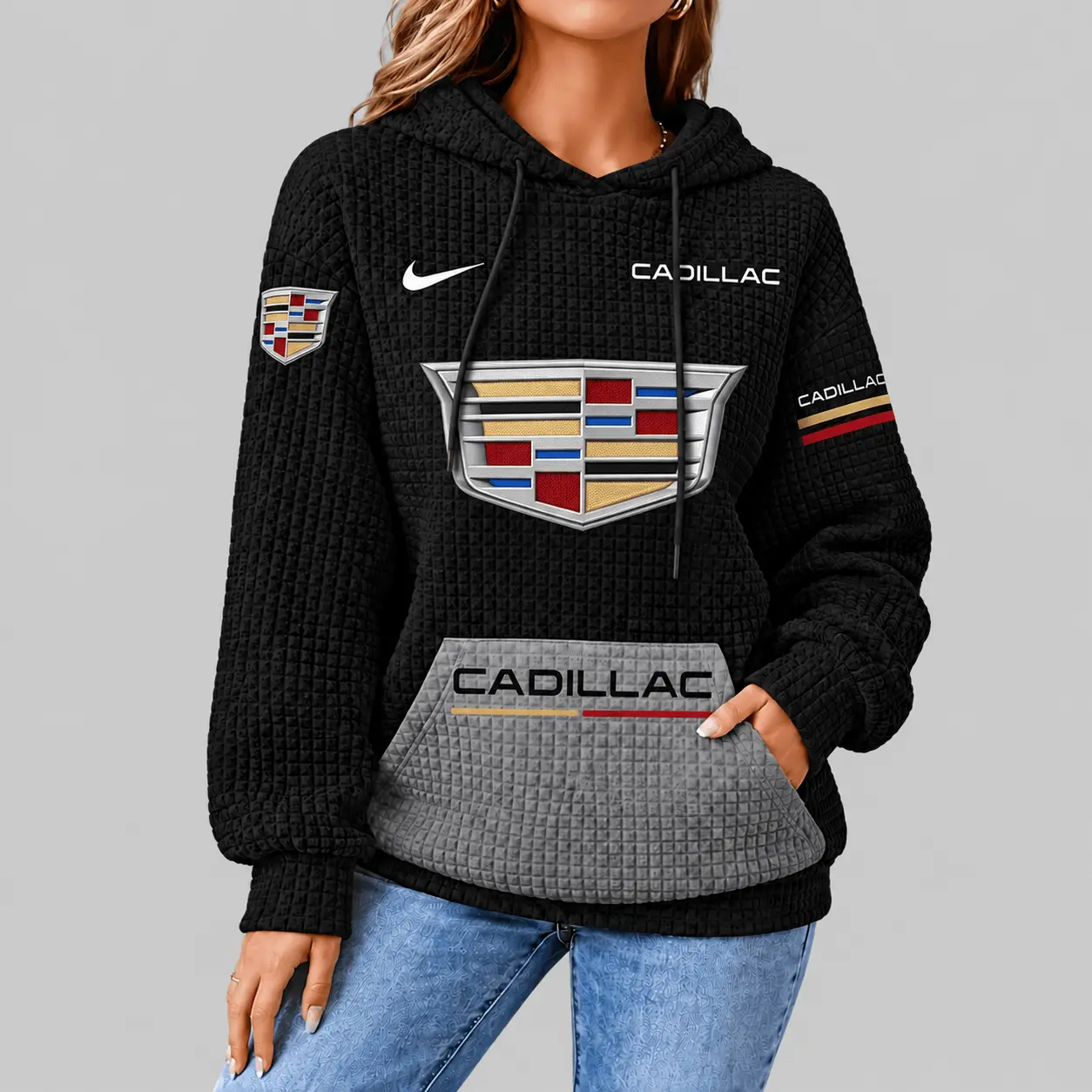 Cadillac | Motorsport Emblem Unisex Waffle Hoodie