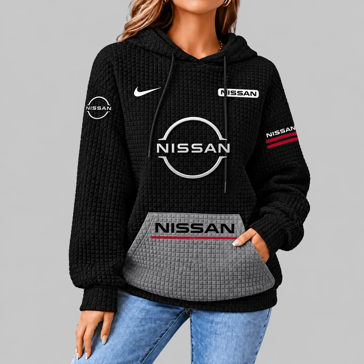Nissan | Motorsport Emblem Unisex Waffle Hoodie