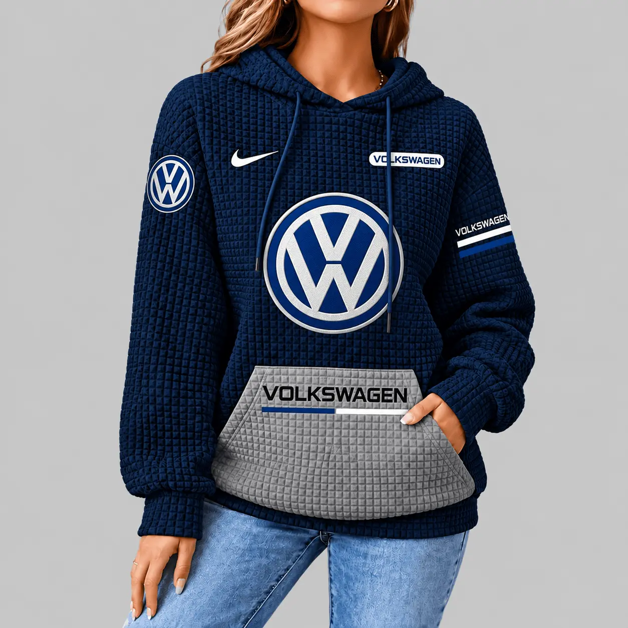 Volkswagen | Motorsport Emblem Unisex Waffle Hoodie