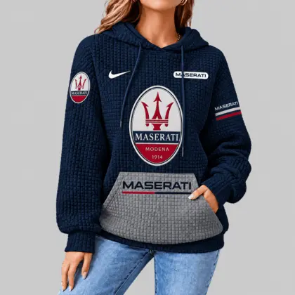 Maserati | Motorsport Emblem Unisex Waffle Hoodie