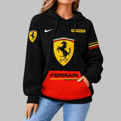 Ferrari | Motorsport Emblem Unisex Waffle Hoodie