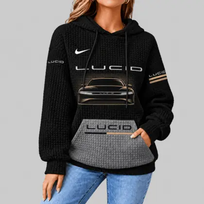 Lucid | Motorsport Emblem Unisex Waffle Hoodie