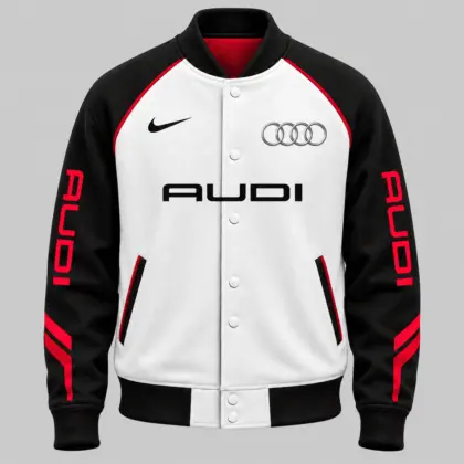 Audi | Raglan Piped Racing Baseball Jacket
