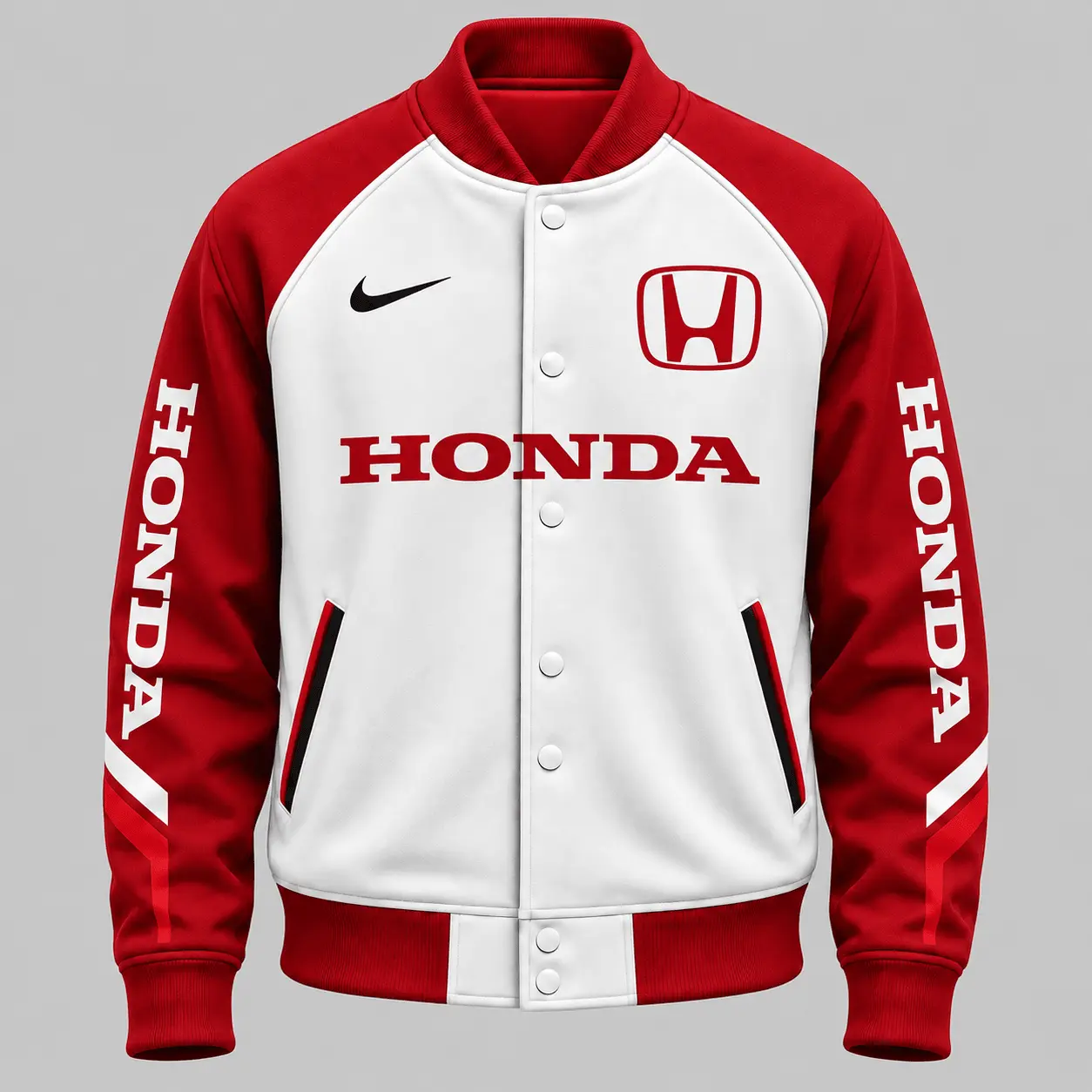 Honda | Raglan Piped Racing Baseball Jacket