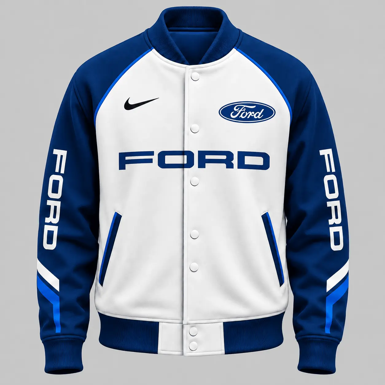 Ford | Raglan Piped Racing Baseball Jacket