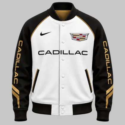 Cadillac | Raglan Piped Racing Baseball Jacket