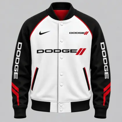 Dodge | Raglan Piped Racing Baseball Jacket