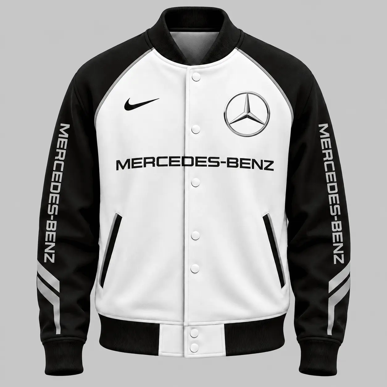 Mercedes-Benz | Raglan Piped Racing Baseball Jacket