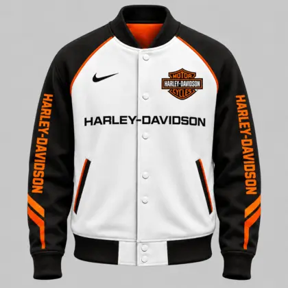 Harley-Davidson | Raglan Piped Racing Baseball Jacket
