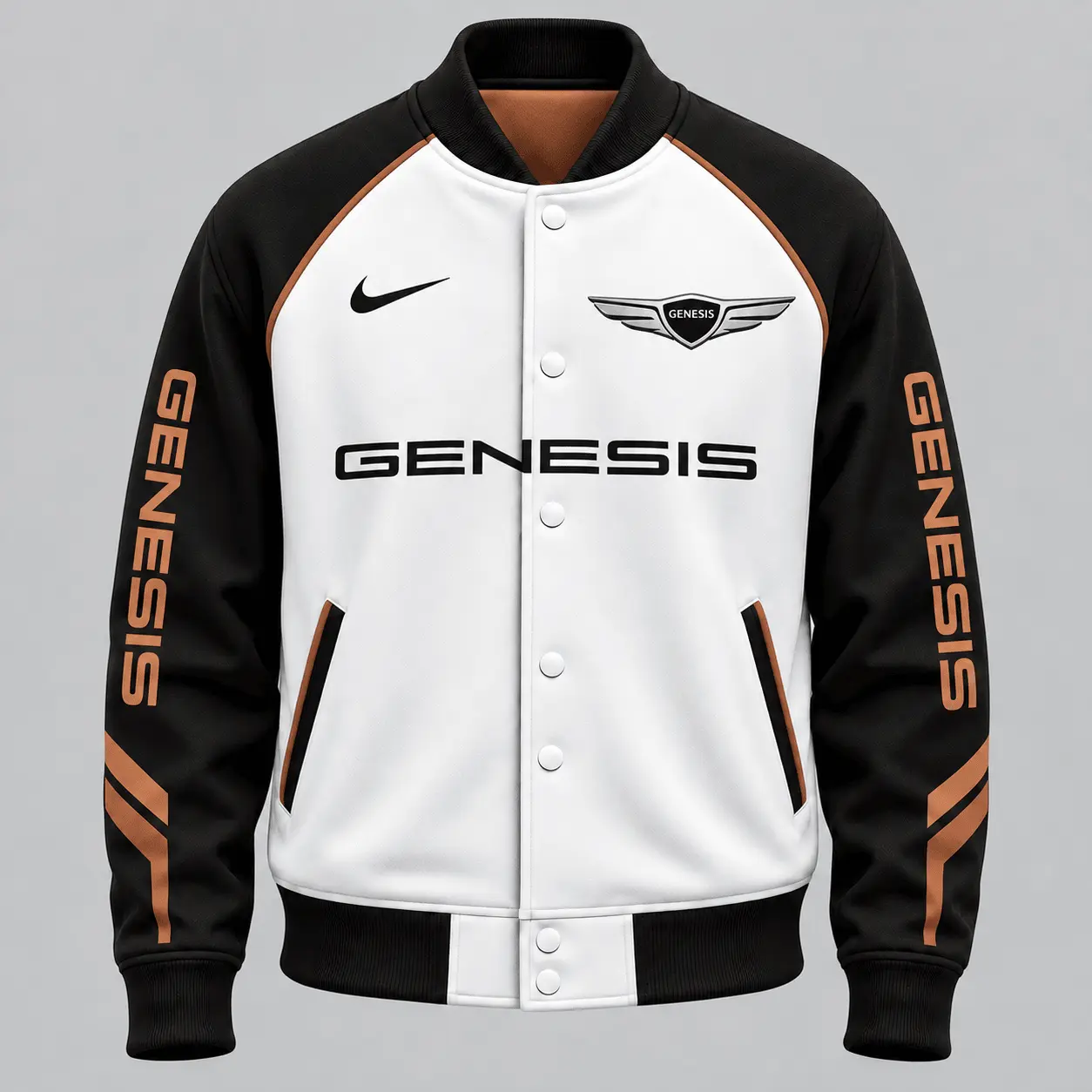 Genesis | Raglan Piped Racing Baseball Jacket
