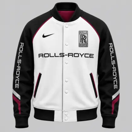 Rolls-Royce | Raglan Piped Racing Baseball Jacket
