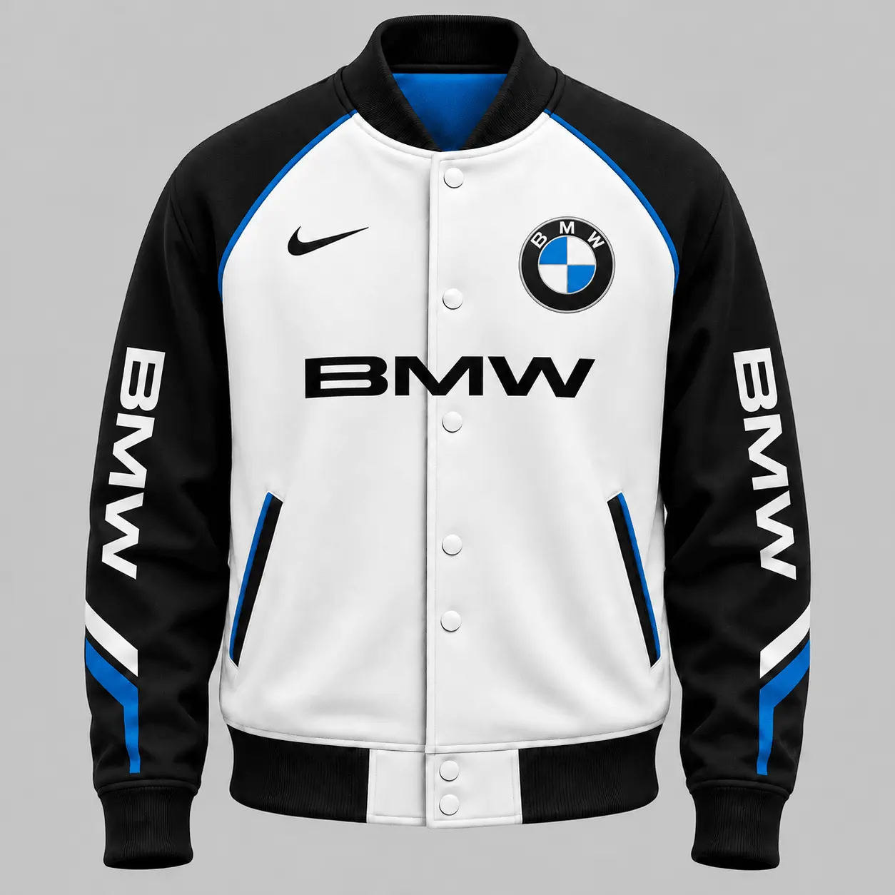 BMW | Raglan Piped Racing Baseball Jacket