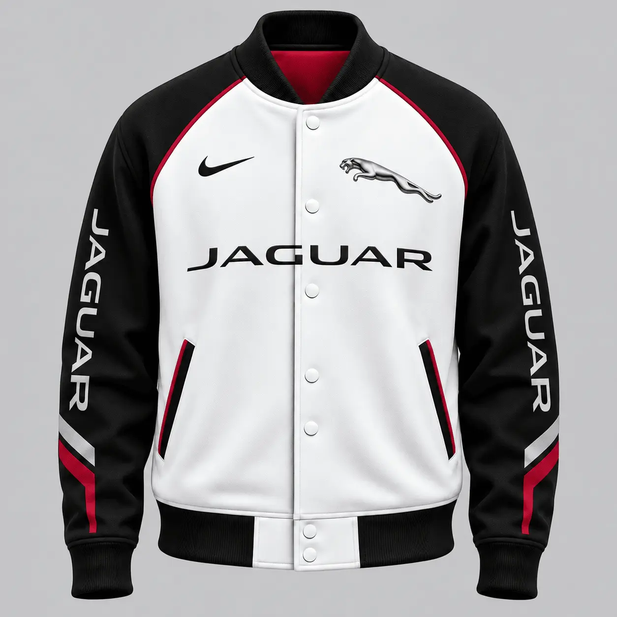 Jaguar | Raglan Piped Racing Baseball Jacket