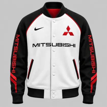 Mitsubishi | Raglan Piped Racing Baseball Jacket
