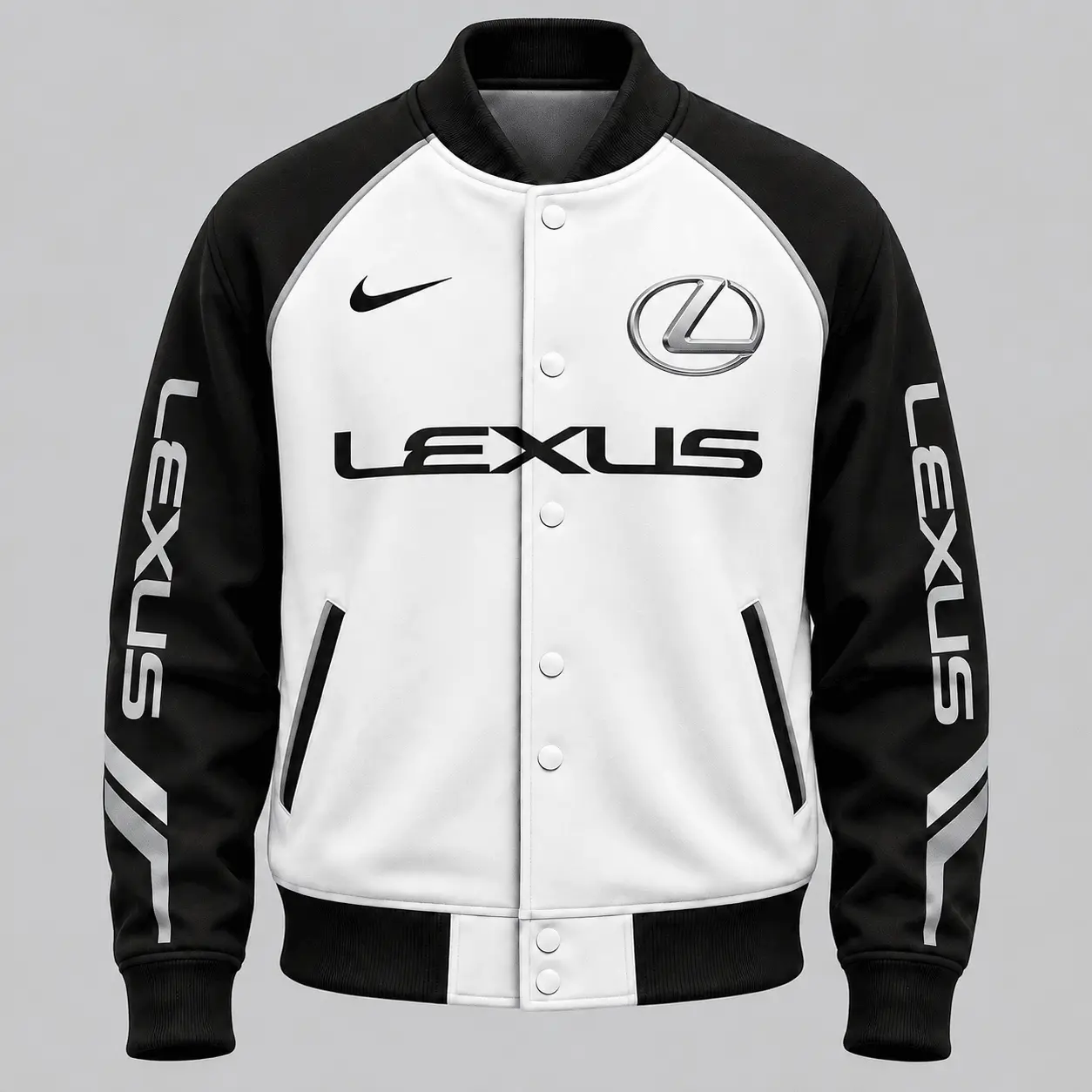 Lexus | Raglan Piped Racing Baseball Jacket