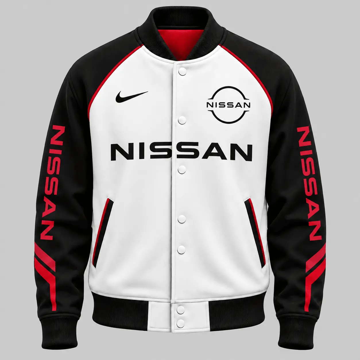 Nissan | Raglan Piped Racing Baseball Jacket