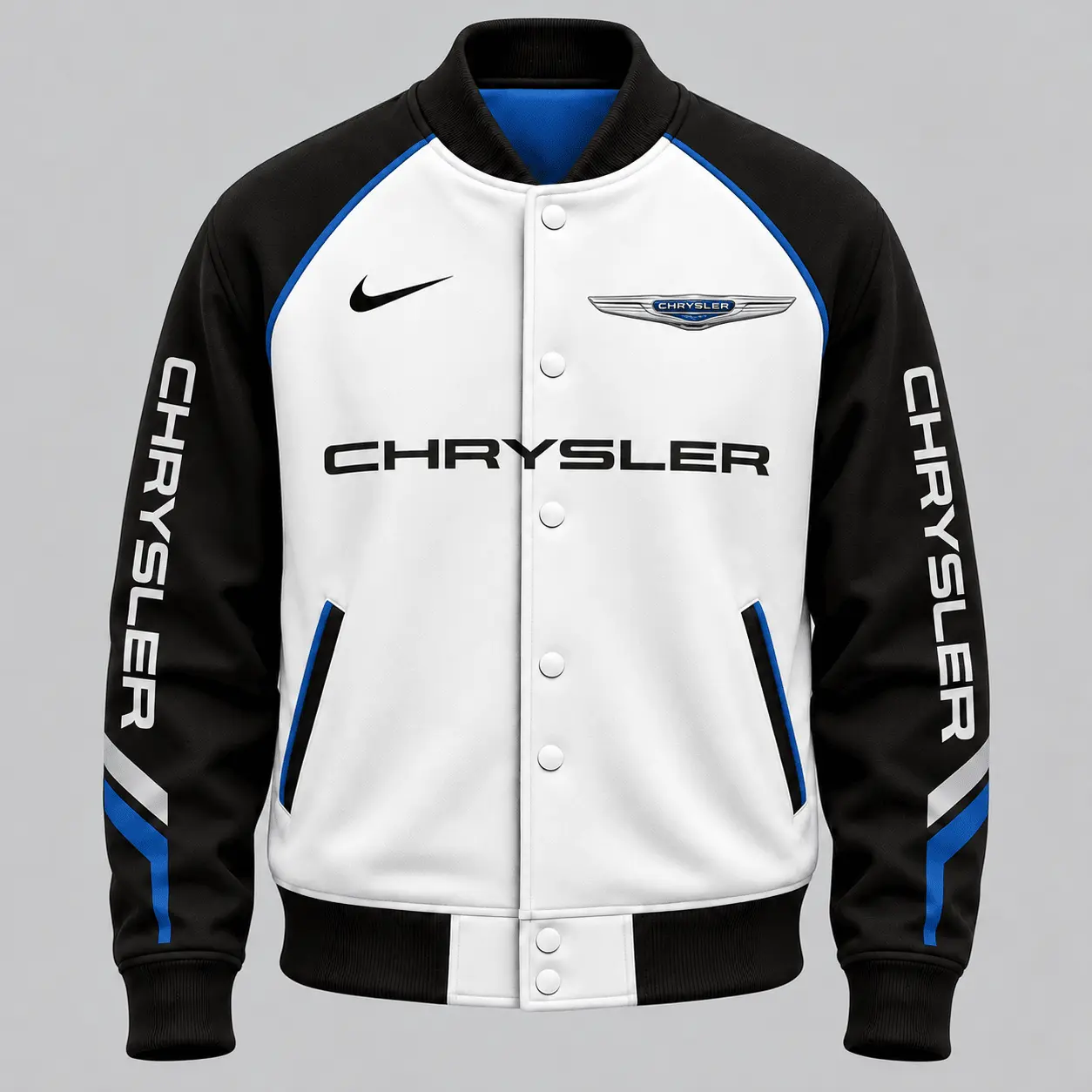 Chrysler | Raglan Piped Racing Baseball Jacket