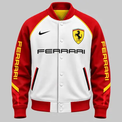 Ferrari | Raglan Piped Racing Baseball Jacket